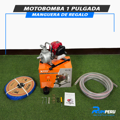 Motobomba 1 Pulgada Con Manguera De Regalo