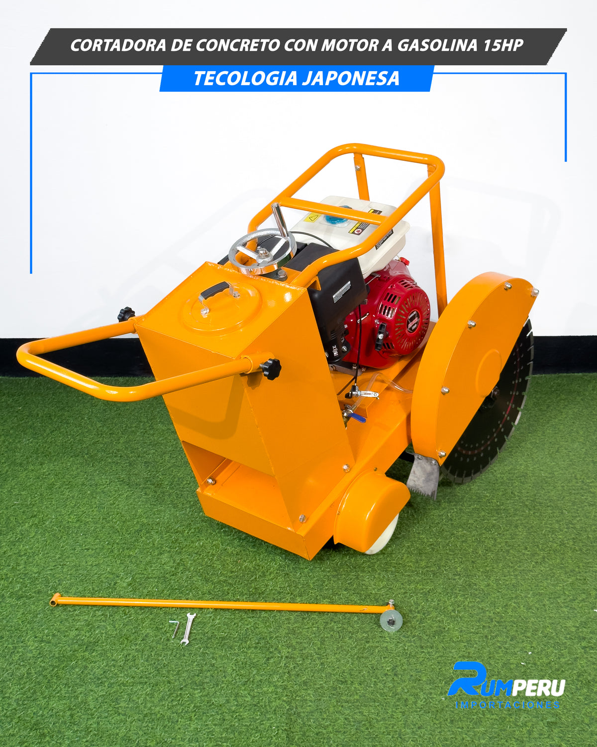 Cortadora de Concreto a Gasolina 15HP – Tecnología Japonesa