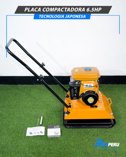 ¡Placa Compactadora 6.5 HP – Tecnología Japonesa!