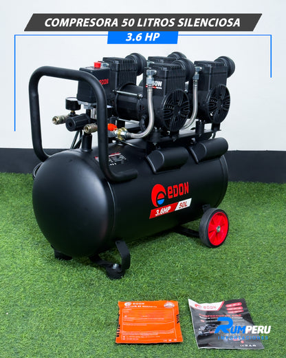 Compresora 50 Litros Silenciosa 3.6 HP