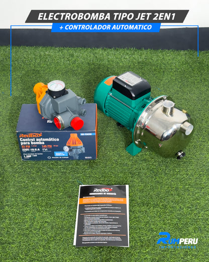 Electrobomba Tipo Jet 2EN1 + (Controlador Automático)