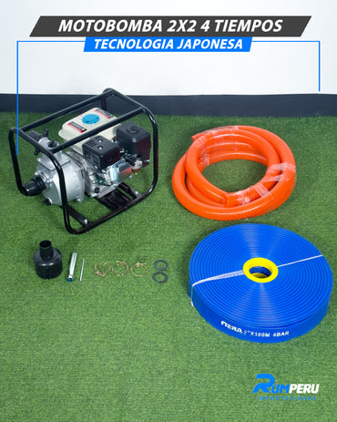 Motobomba 2 X 2 4 Tiempos (Tecnología Japonesa)