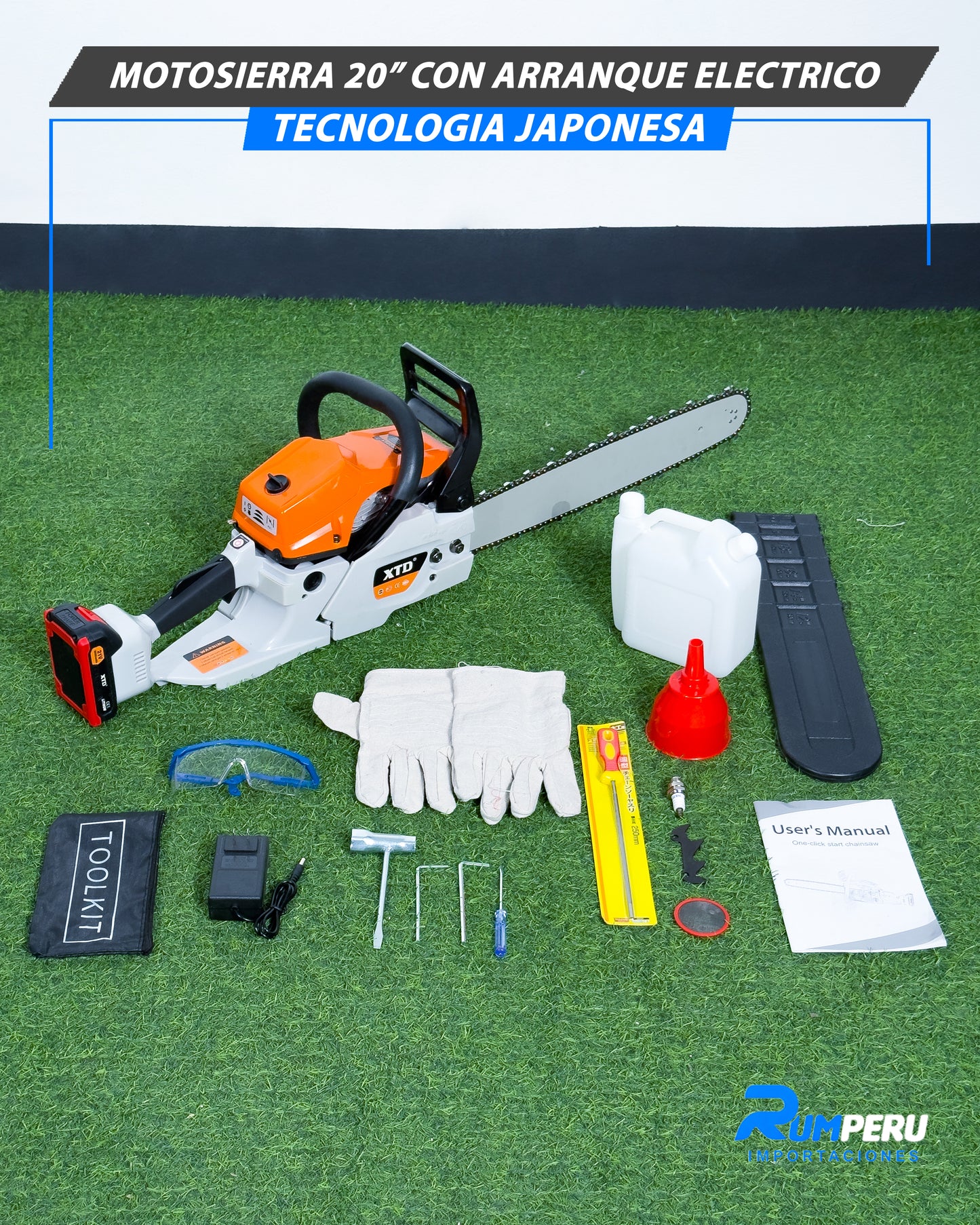 Motosierra 20P Con Arranque Eléctrico (Tecnología Japonesa)