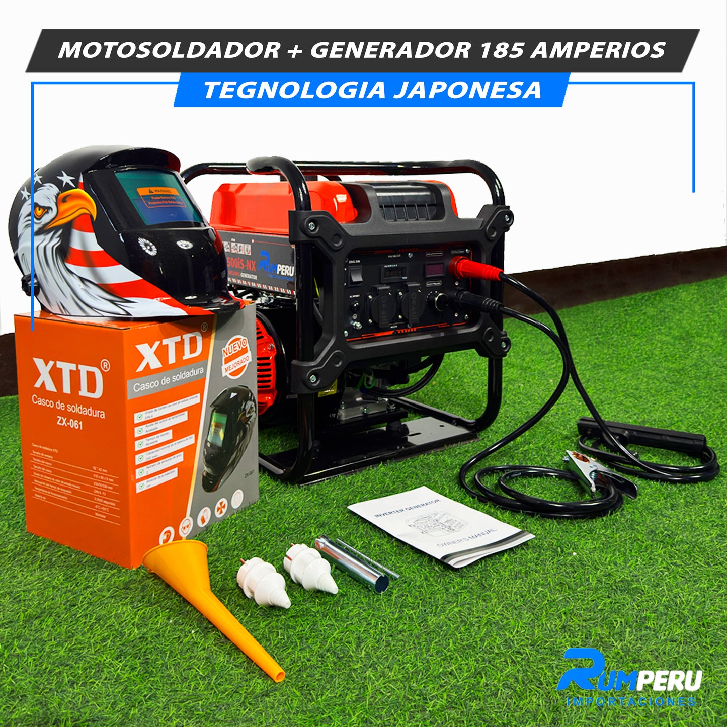 Motosoldador + Generador 185 Amperios (Tecnología Japonesa)