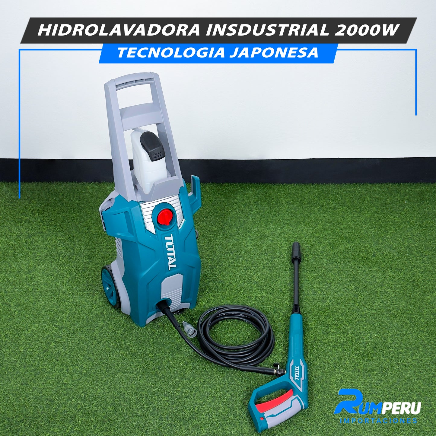 Hidrolavadora Industrial 2000W (Tecnología Japonesa)