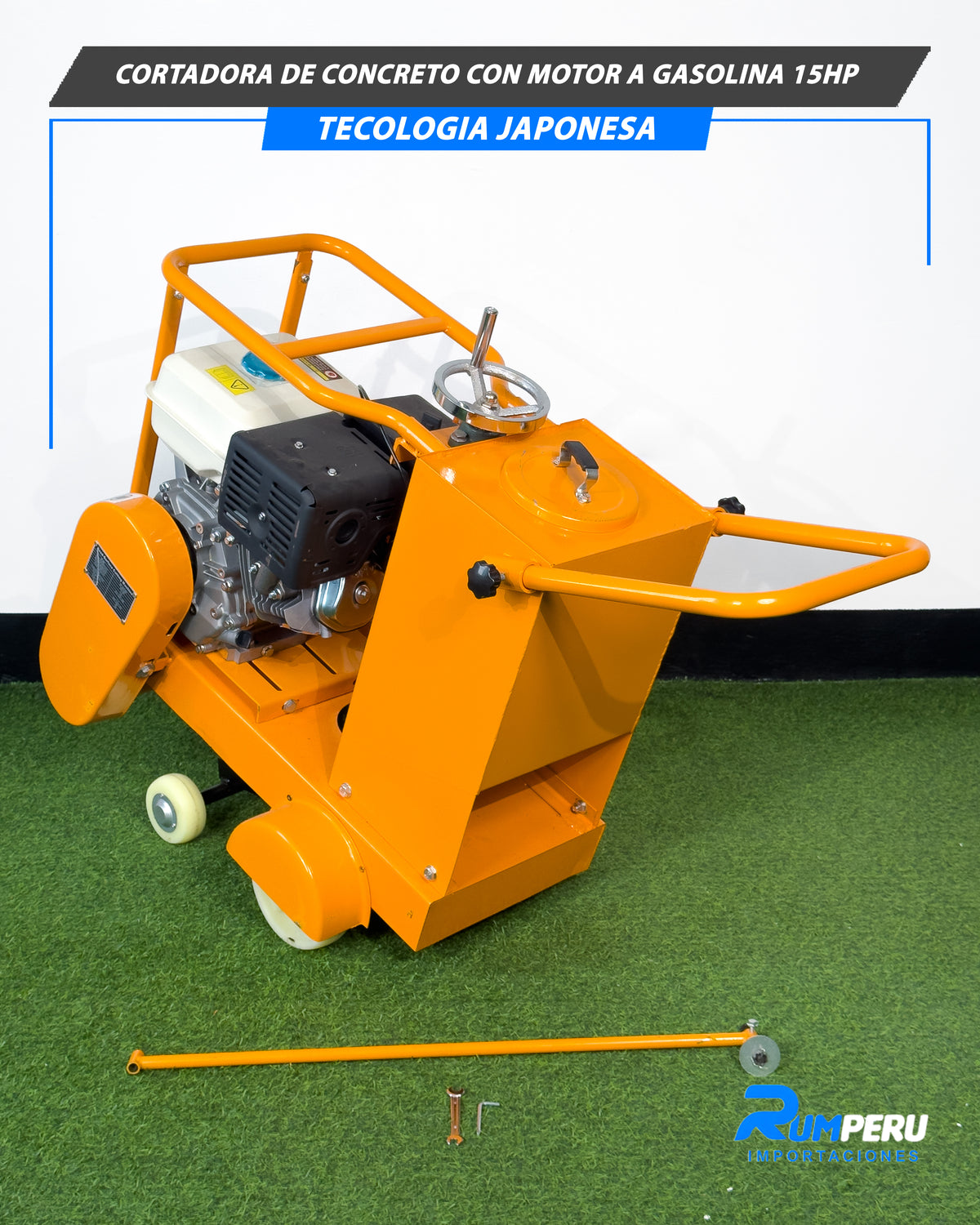Cortadora de Concreto a Gasolina 15HP – Tecnología Japonesa