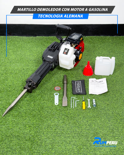 Martillo Demoledor con Motor a Gasolina Tecnología Alemana
