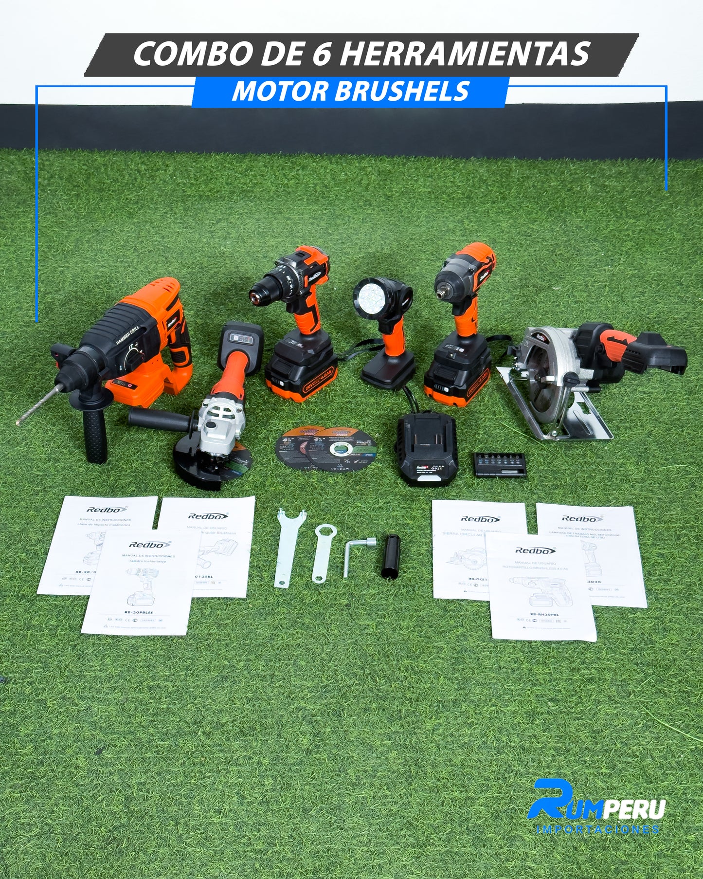 Combo De 6 Herramientas Motor Brushels