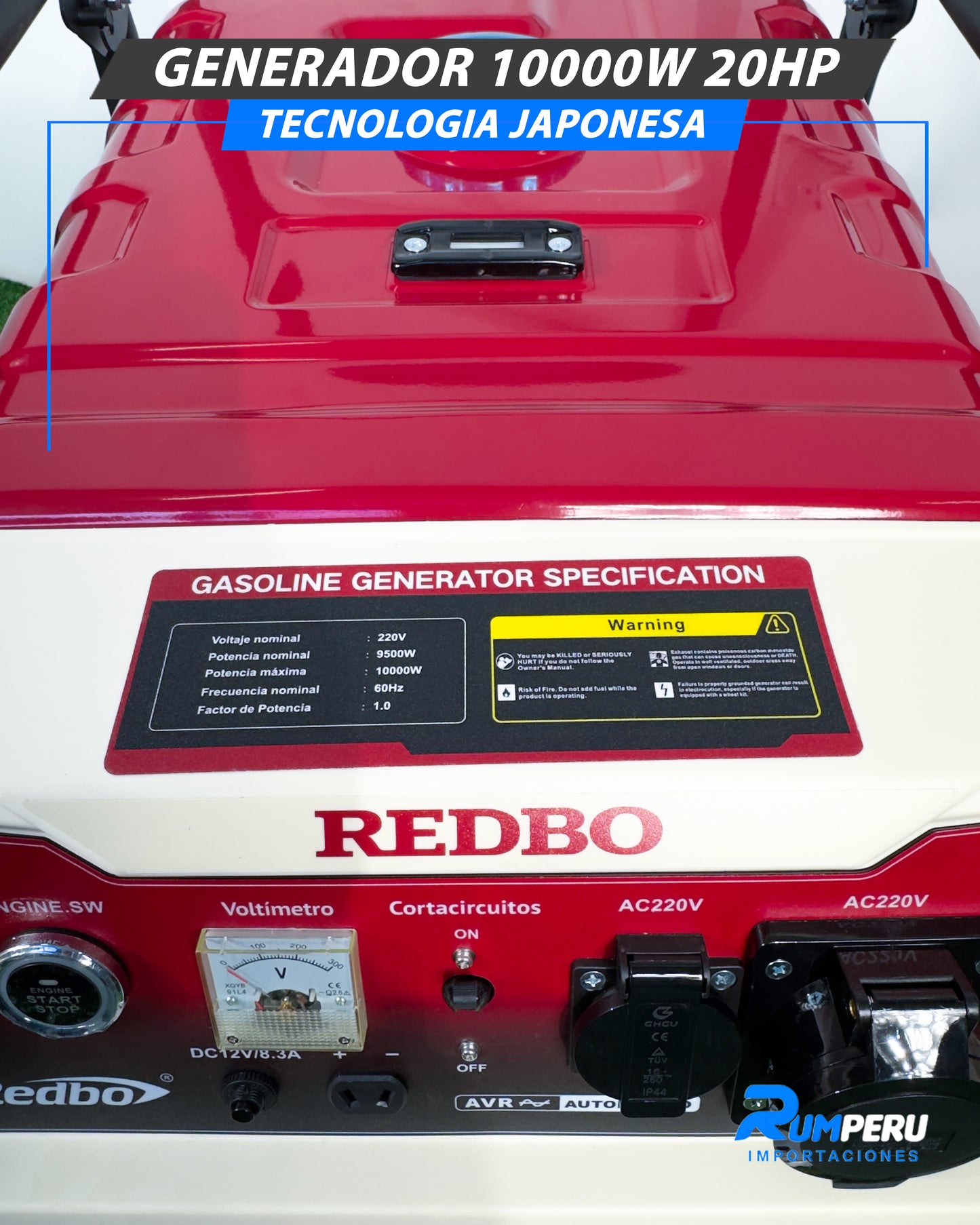 Generador 10000W 20HP (Tecnología Japonesa)