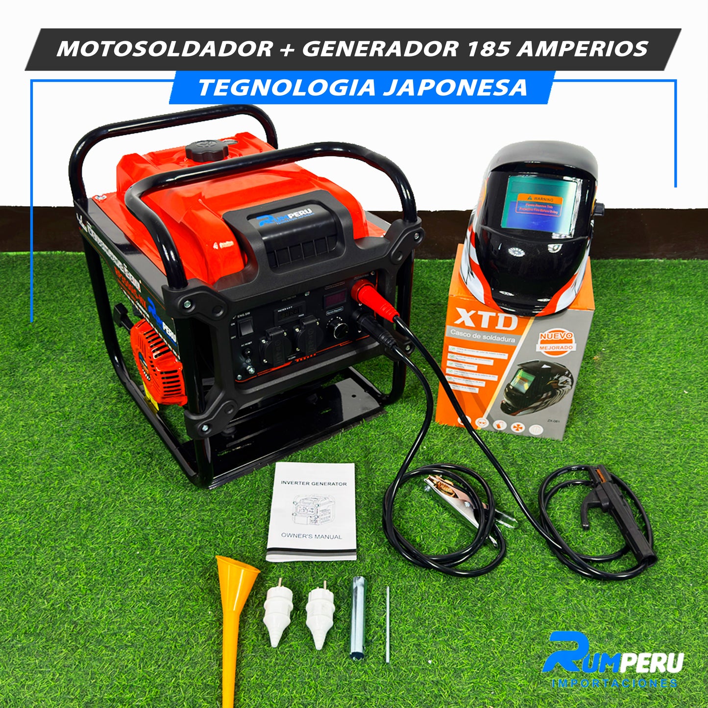 Motosoldador + Generador 185 Amperios (Tecnología Japonesa)