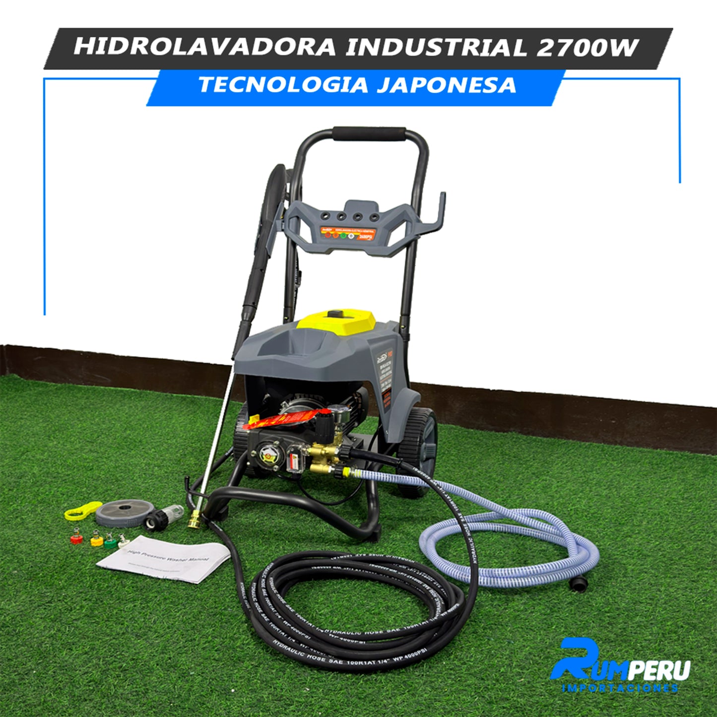 Hidrolavadora Industrial 2700W (Tecnología Japonesa )