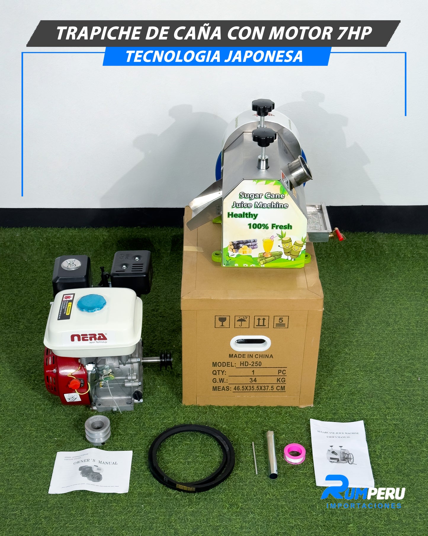 Trapiche De Caña Con Motor 7HP (Tecnología Japonesa)