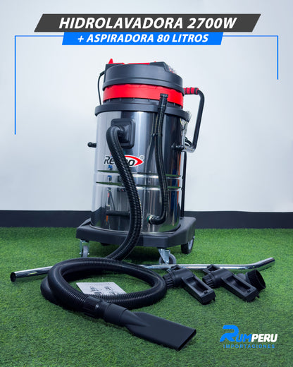 Hidrolavadora 2700W + Aspiradora 80 Litros