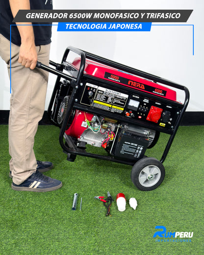 Generador 6500 watts monofásico y trifásico tecnología japonesa