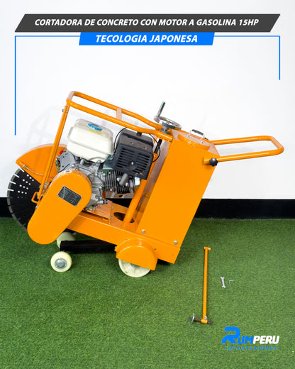 Cortadora de Concreto a Gasolina 15HP – Tecnología Japonesa