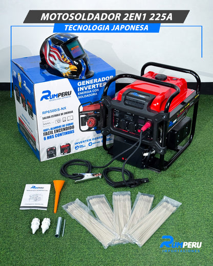 Motosoldador + Generador 225 Amp (Tecnología Japonesa)