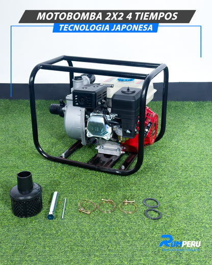 Motobomba 2 X 2 4 Tiempos (Tecnología Japonesa)