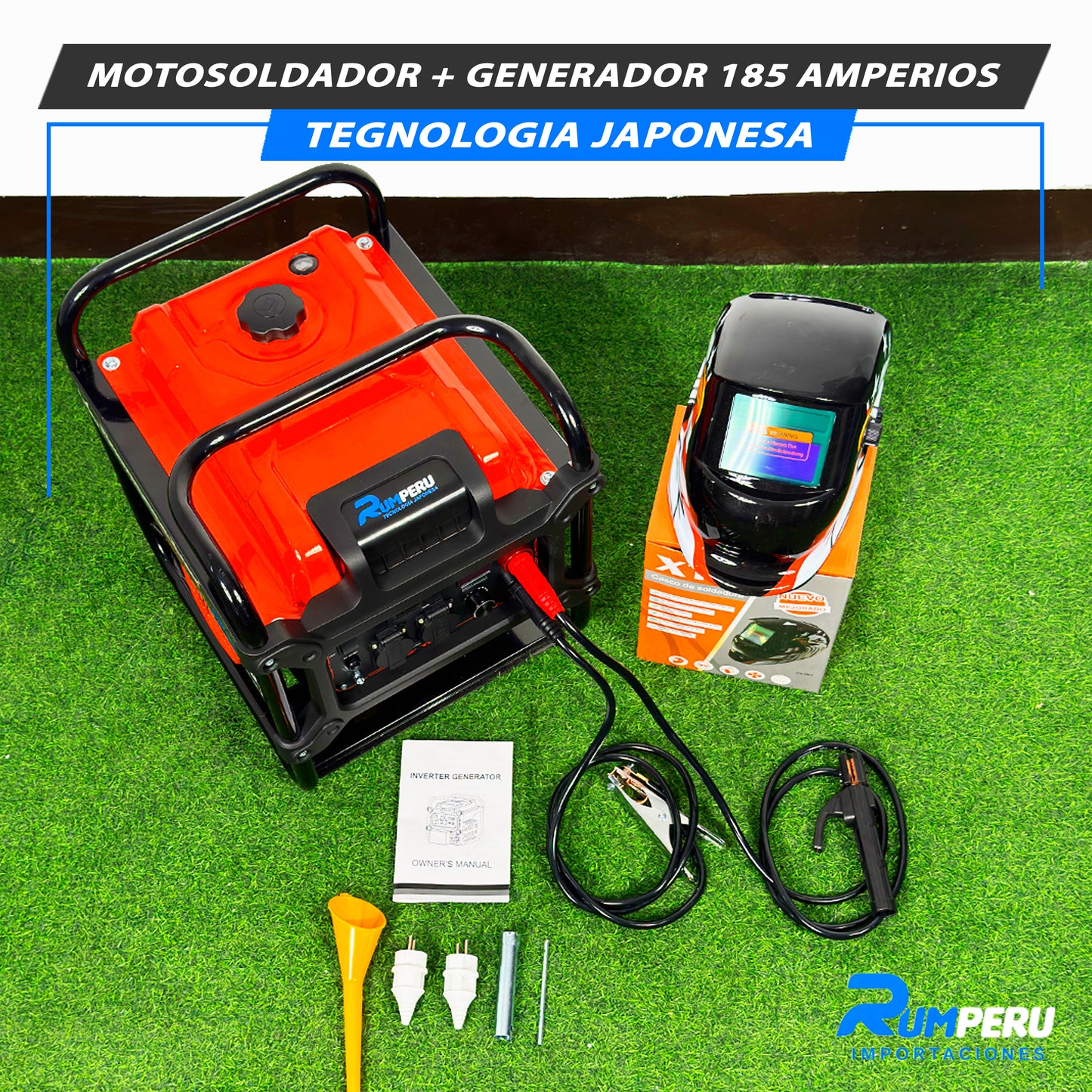 Motosoldador + Generador 185 Amperios (Tecnología Japonesa)