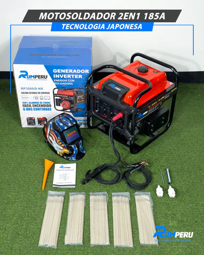 Motosoldador + Generador 185 Amperios (Tecnología Japonesa)