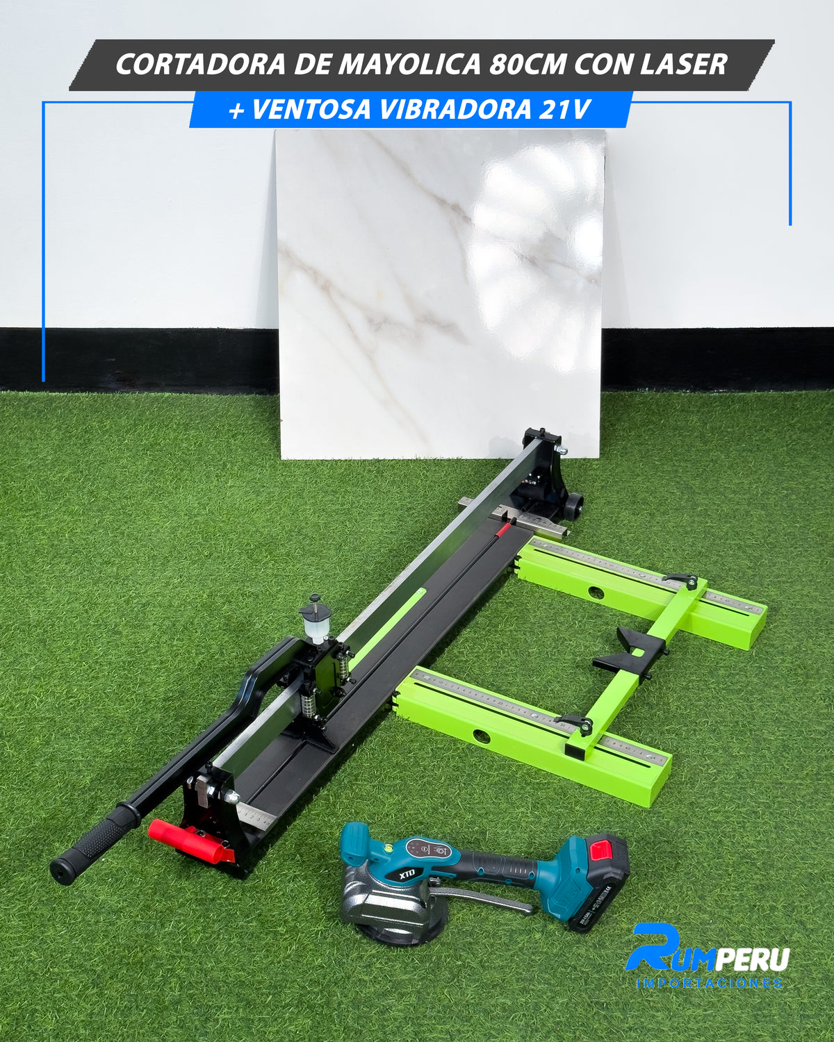 Cortadora De Mayólica 80CM Con laser + Ventosa Vibradora 21V