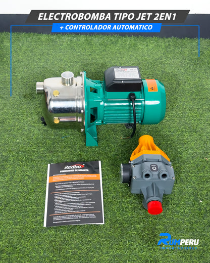 Electrobomba Tipo Jet 2EN1 + (Controlador Automático)