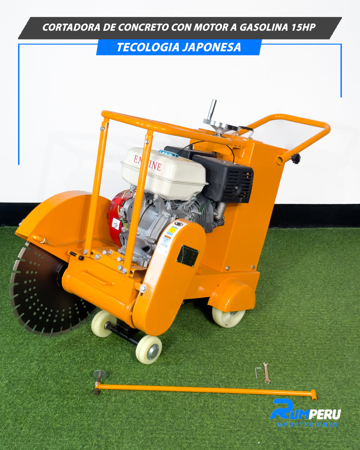 Cortadora de Concreto a Gasolina 15HP – Tecnología Japonesa