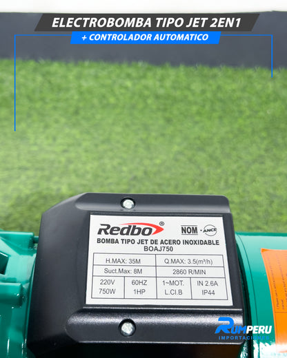 Electrobomba Tipo Jet 2EN1 + (Controlador Automático)