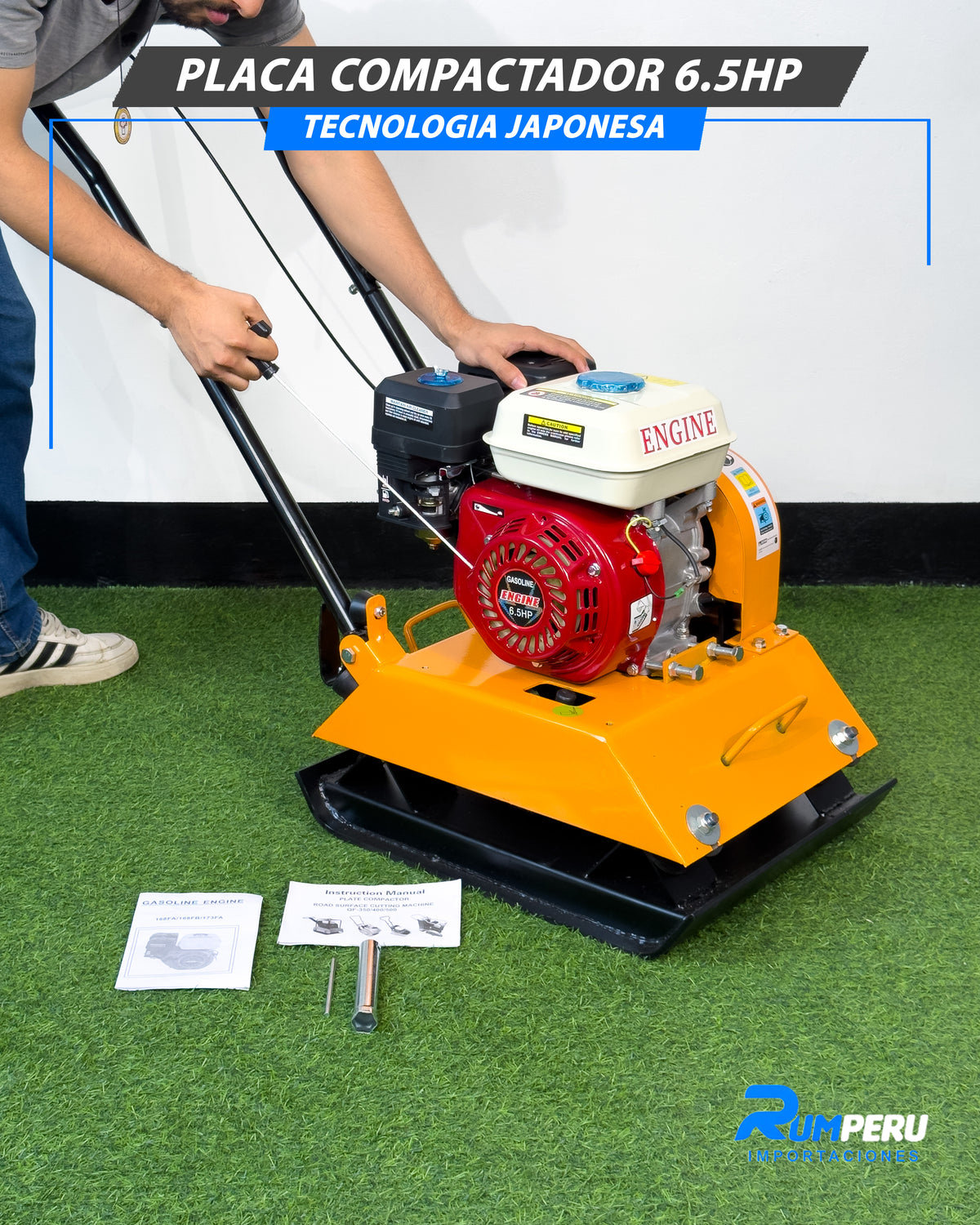 ¡Compactadora 6.5 HP – Tecnología Japonesa!
