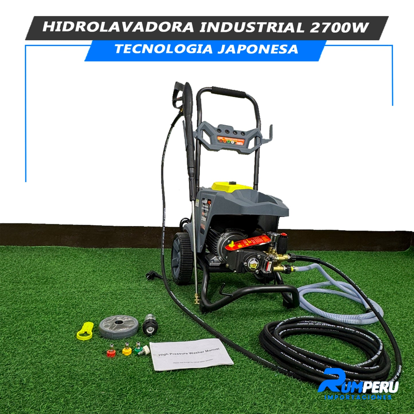 Hidrolavadora Industrial 2700W (Tecnología Japonesa )