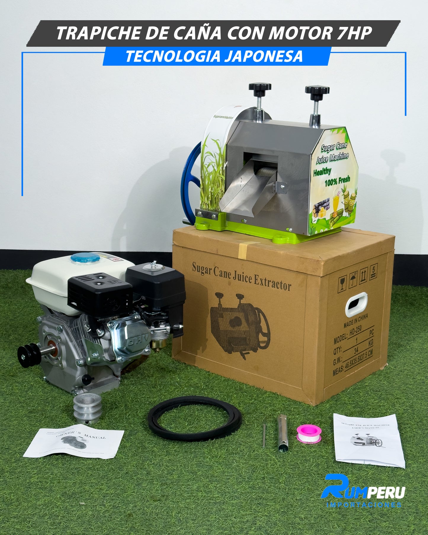Trapiche De Caña Con Motor 7HP (Tecnología Japonesa)