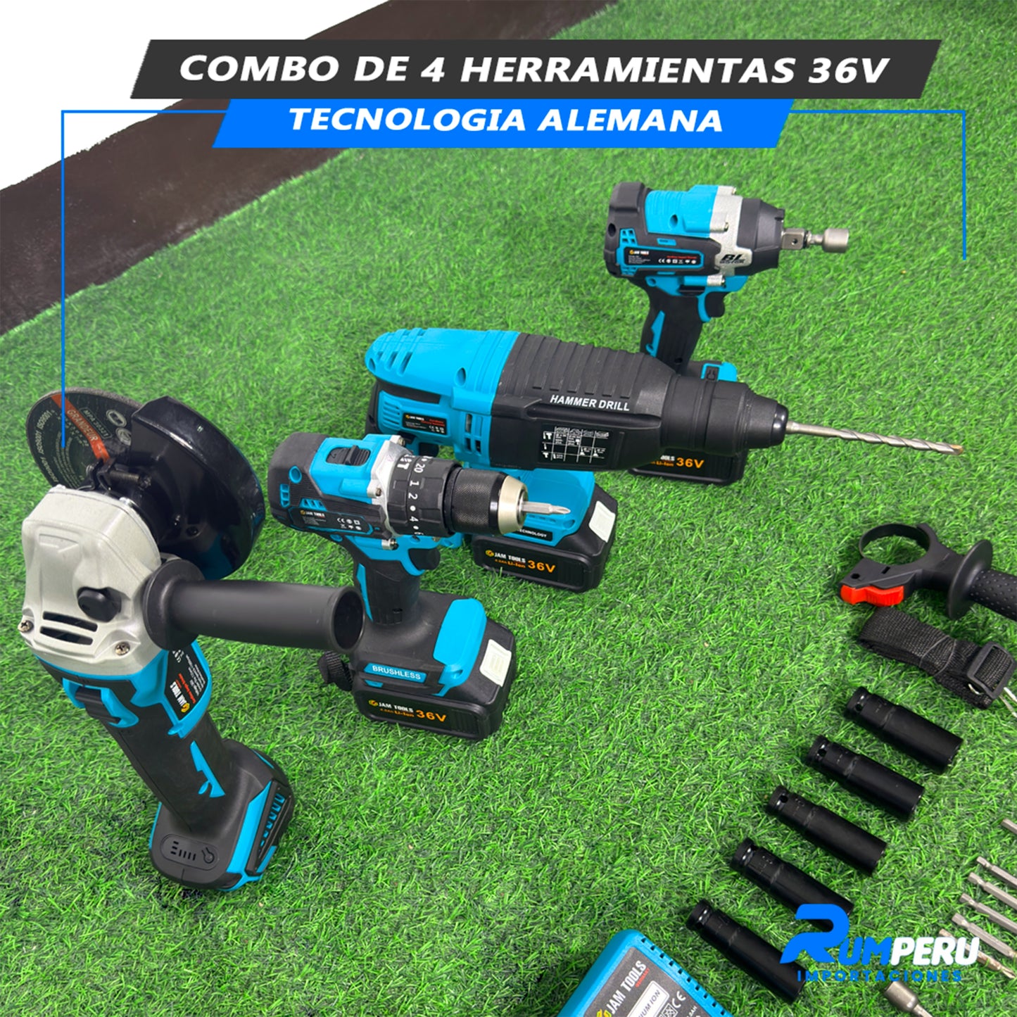 Combo 4 Herramientas 36V (Tecnología Japonesa)