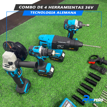 Combo 4 Herramientas 36V (Tecnología Japonesa)