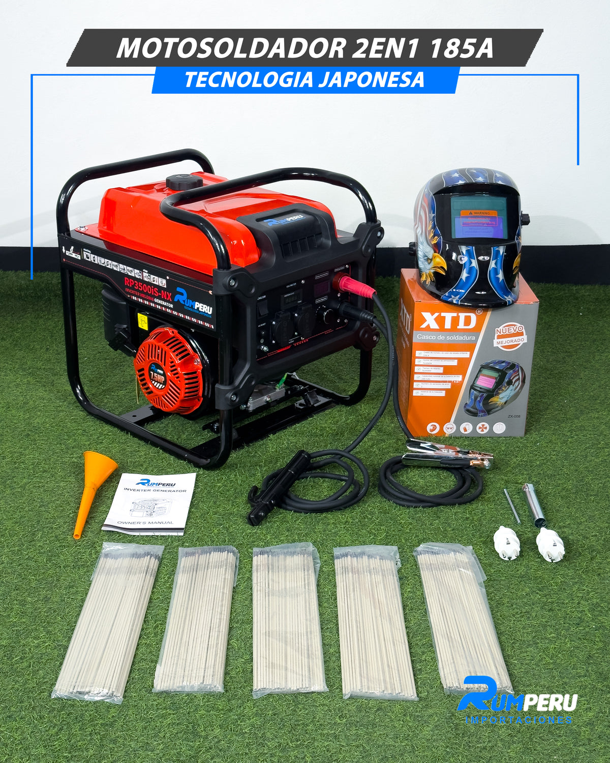 Motosoldador + Generador 185 Amperios (Tecnología Japonesa)