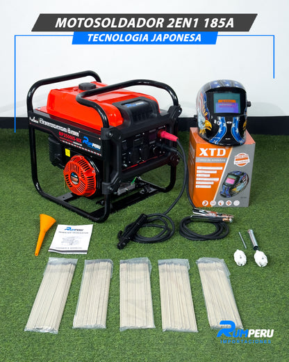 Motosoldador + Generador 185 Amperios (Tecnología Japonesa)