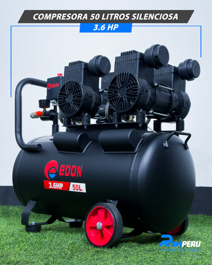 Compresora 50 Litros Silenciosa 3.6 HP
