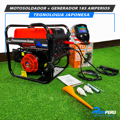 Motosoldador + Generador 185 Amperios (Tecnología Japonesa)