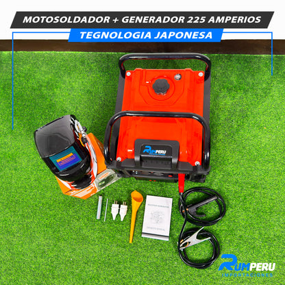 Motosoldador + Generador 225 Amp (Tecnología Japonesa)