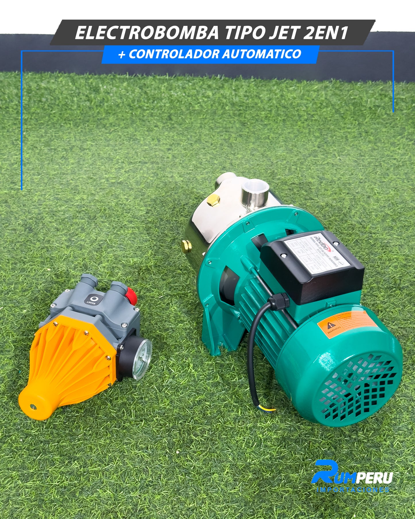 Electrobomba Tipo Jet 2EN1 + (Controlador Automático)