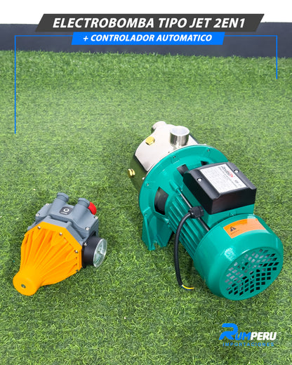 Electrobomba Tipo Jet 2EN1 + (Controlador Automático)
