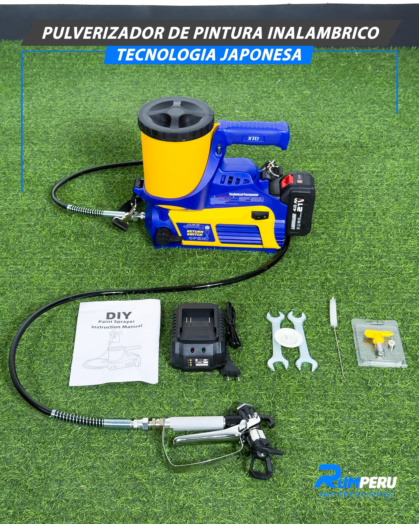 Pulverizador De Pintura Inalámbrico Tecnología Japonesa