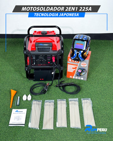 Motosoldador + Generador 225 Amp (Tecnología Japonesa)