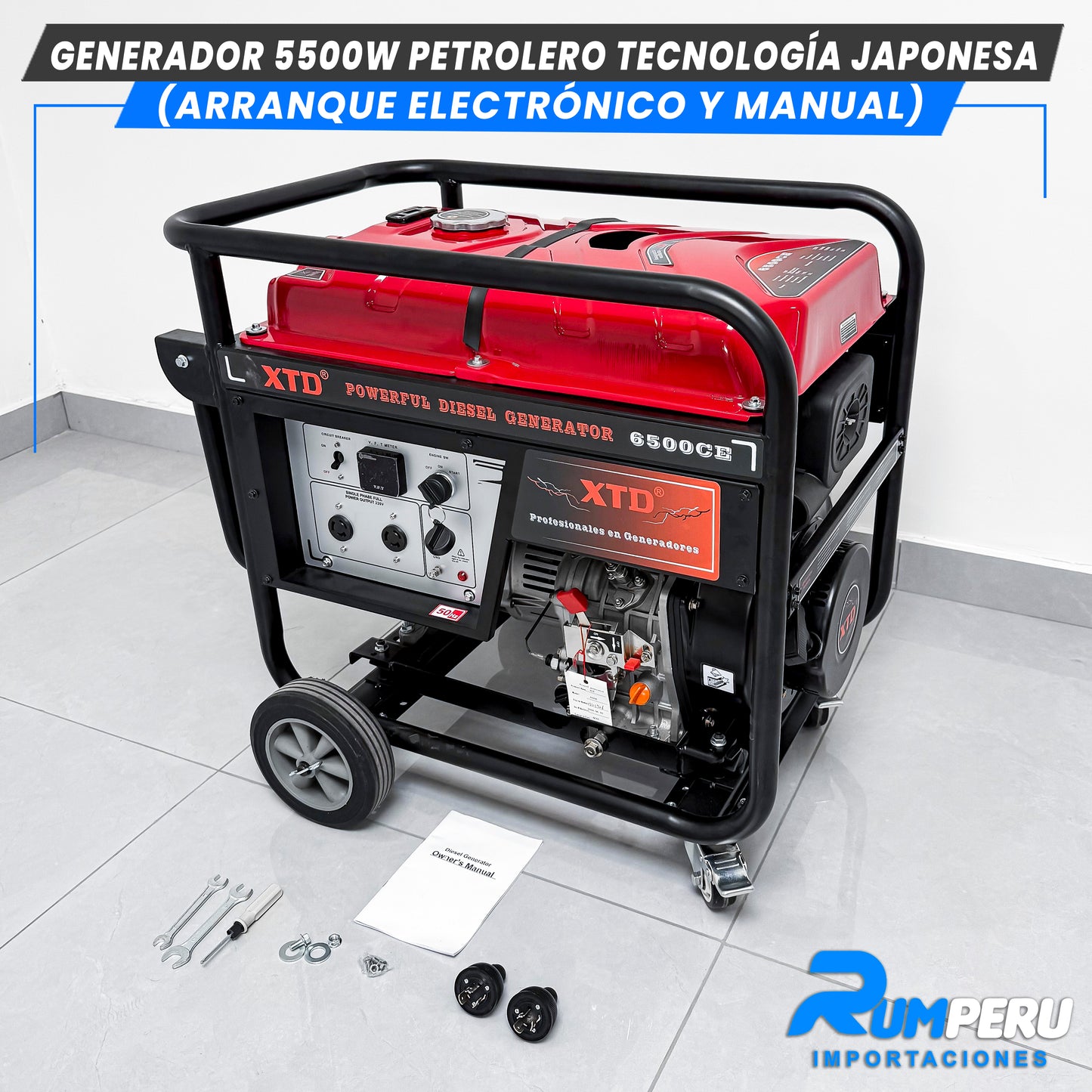 Generador 5500W Petrolero tecnologia japonesa ( Arranque electrónico y Manual )