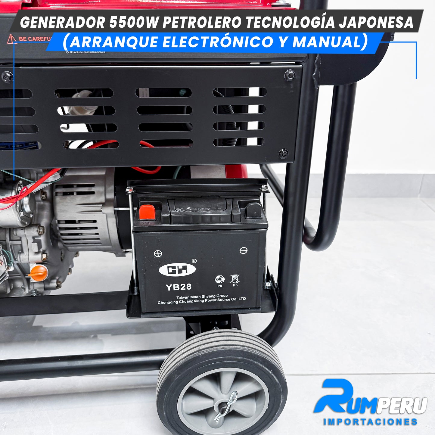Generador 5500W Petrolero tecnologia japonesa ( Arranque electrónico y Manual )