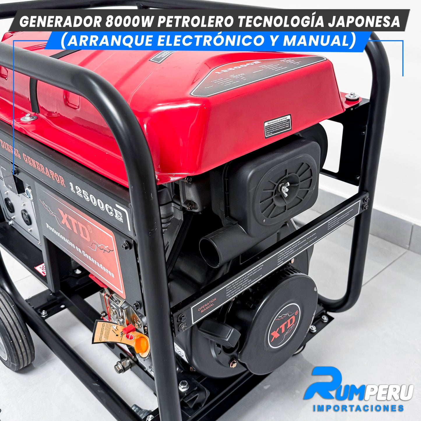 Generador 8000W Petrolero tecnología japonesa, arranque eléctrico y Manual