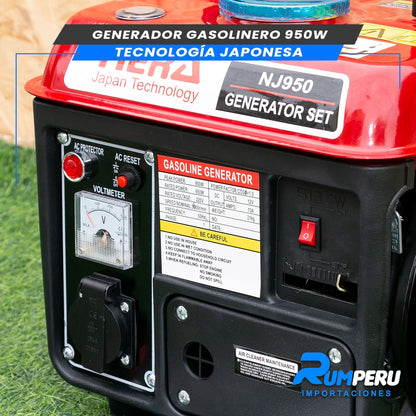 ⚡ Generador Gasolinero 950W - Tecnología Japonesa