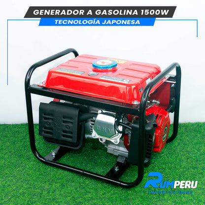 Generador Gasolinero 1500W - Tecnología Japonesa