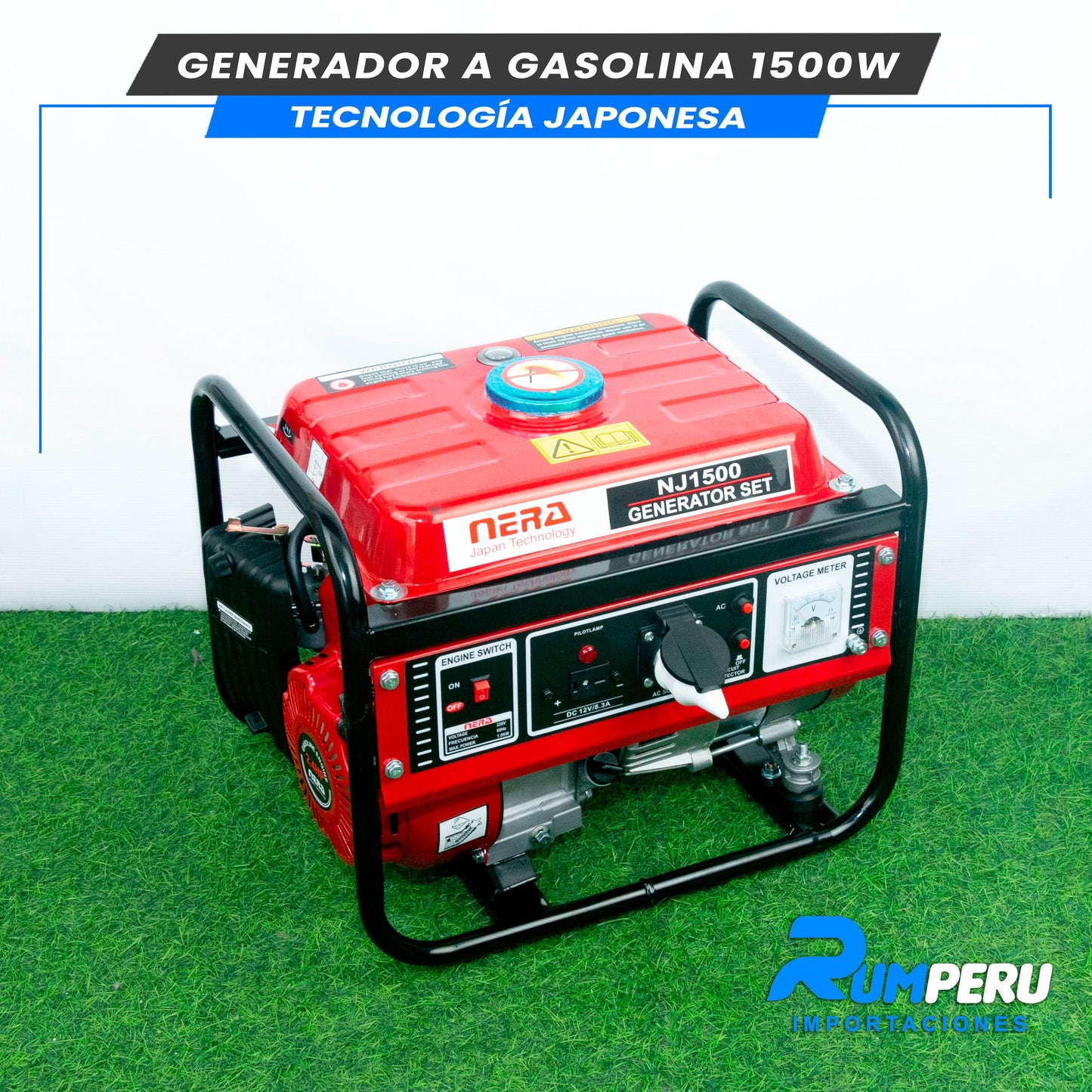 Generador Gasolinero 1500W - Tecnología Japonesa