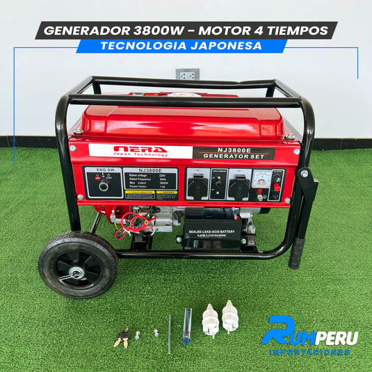 Generador 3800w (Tecnología Japonesa Motor 4 Tiempos)