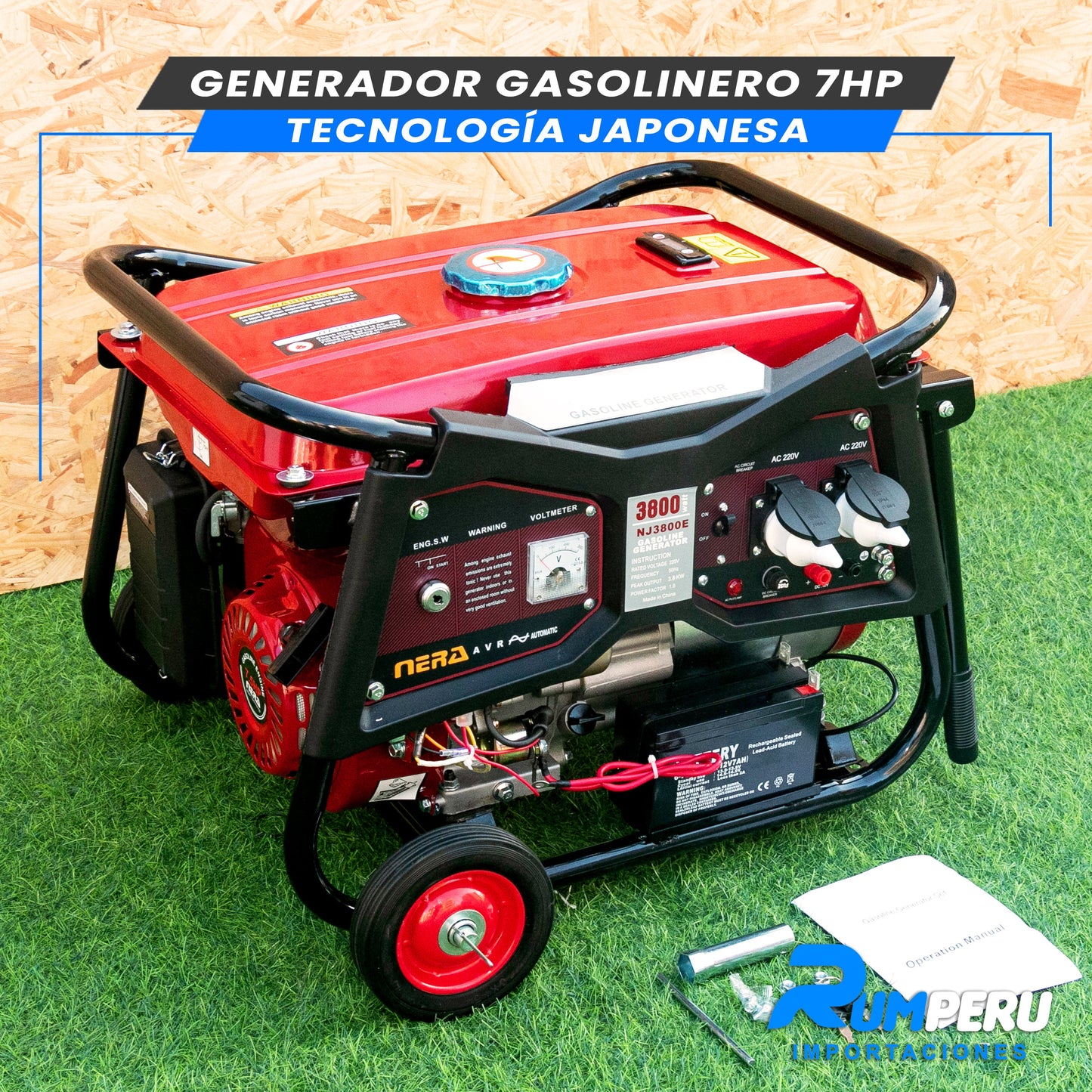 Generador 3800w (Tecnología Japonesa Motor 4 Tiempos)