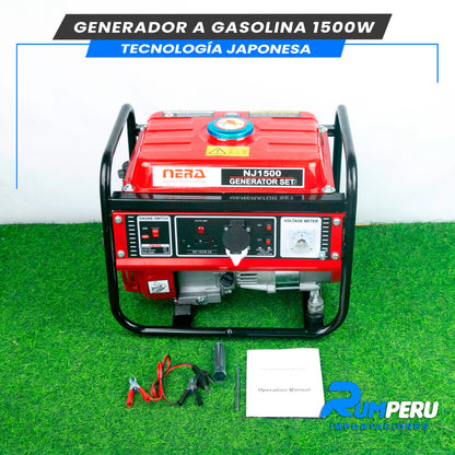 Generador Gasolinero 1500W - Tecnología Japonesa